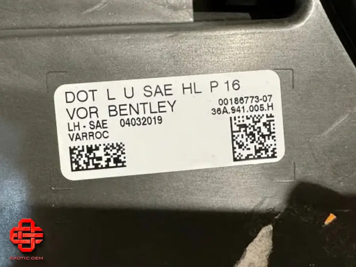 BENTLEY BENTAYGA HEADLIGHT LAMP