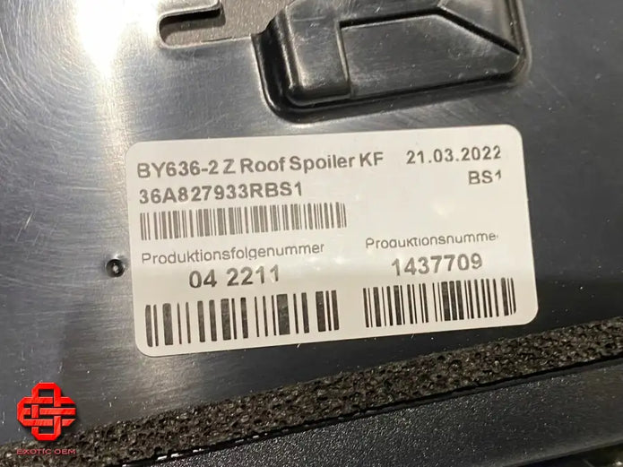 BENTLEY BENTAYGA TAILGATE ROOF REAR SPOILER SKIRT