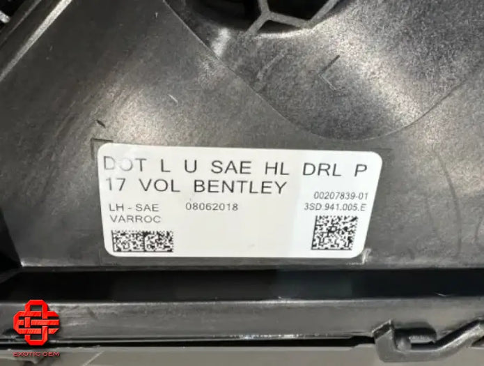 BENTLEY CONTINENTAL GT GTC HEADLIGHT LAMP
