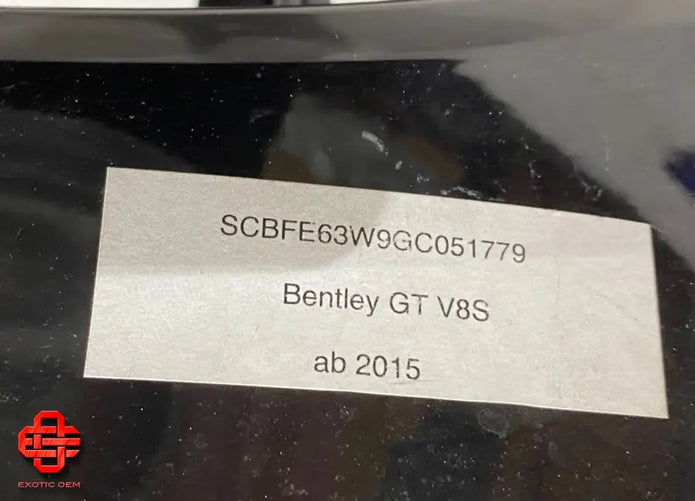 BENTLEY CONTINENTAL GT V8S FRONT BUMPER BLACK