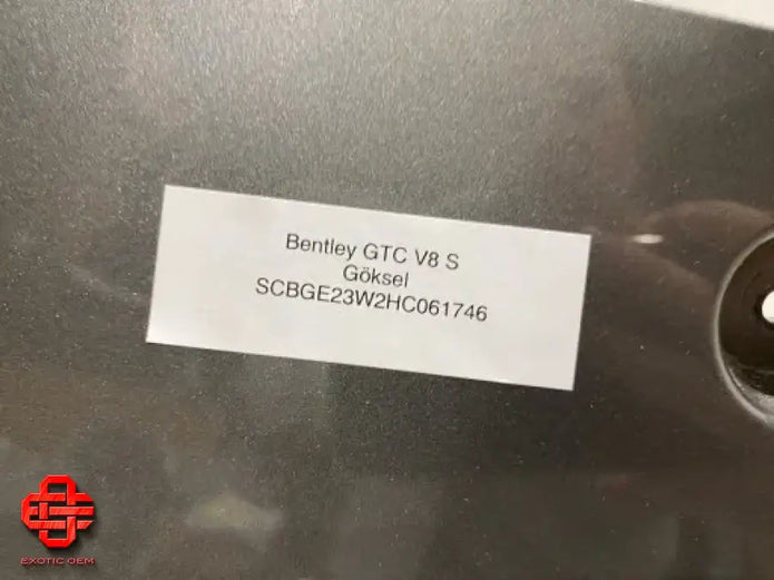 BENTLEY CONTINENTAL GTC REAR BUMPER