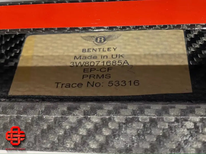 BENTLEY CONTINENTAL GTGTC CARBON SIDE SILL RIGHT DOOR SILL SCUFF PLATE