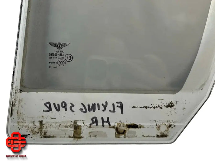 BENTLEY FLYING SPUR REAR QUARTER GLASS SIDE WINDOW RH