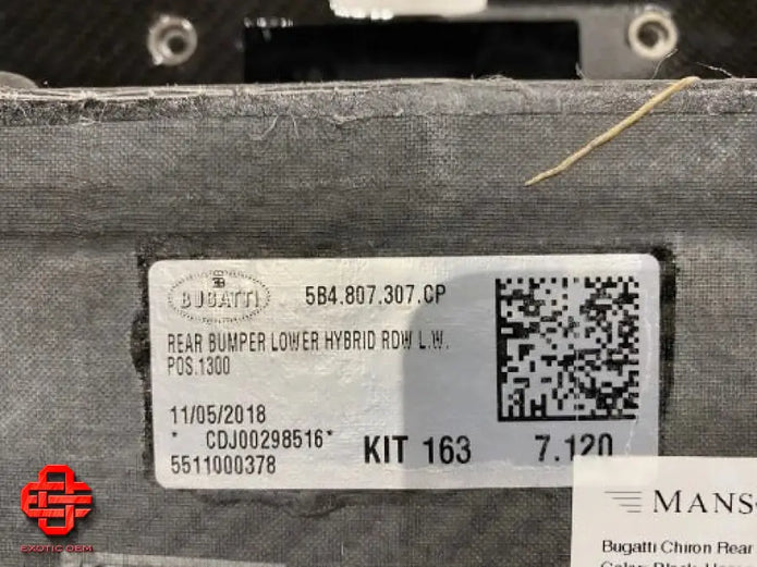 BUGATTI CHIRON CARBON REAR BUMPER