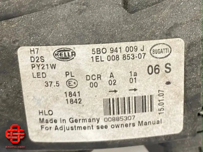 BUGATTI VEYRON LEFT LAMP LH HEADLIGHT