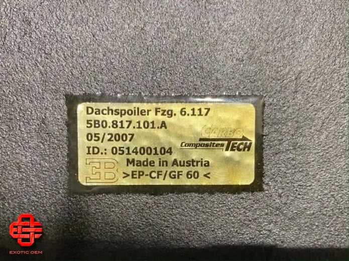 BUGATTI VEYRON REAR ROOF SPOILER