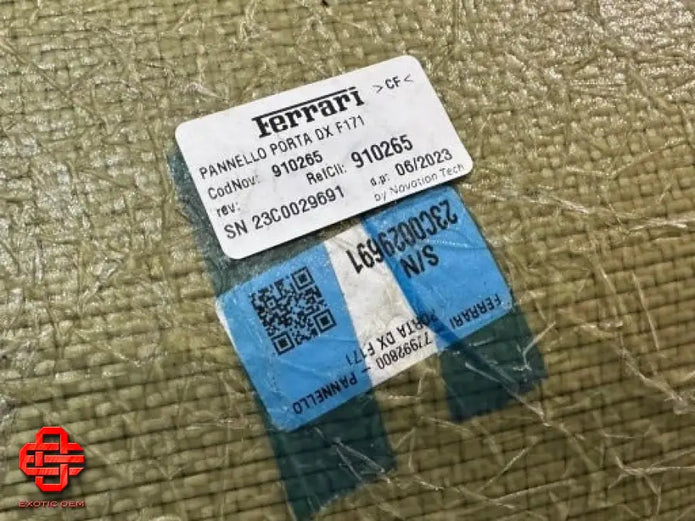 FERRARI 296 GTB CARBON DOOR PANEL