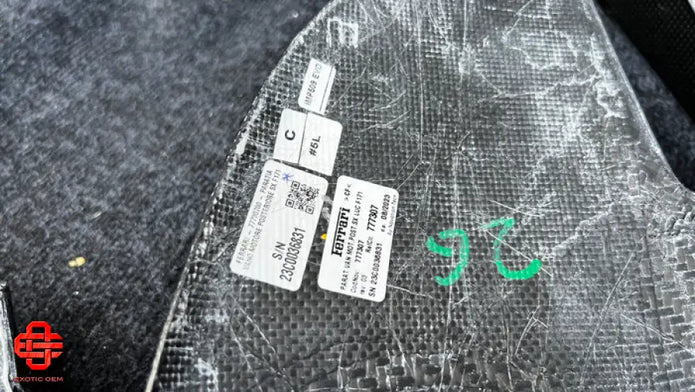 FERRARI 296 GTB CARBON FIBER REAR ENGINE COMPARTMENT SET OF 4 OEM