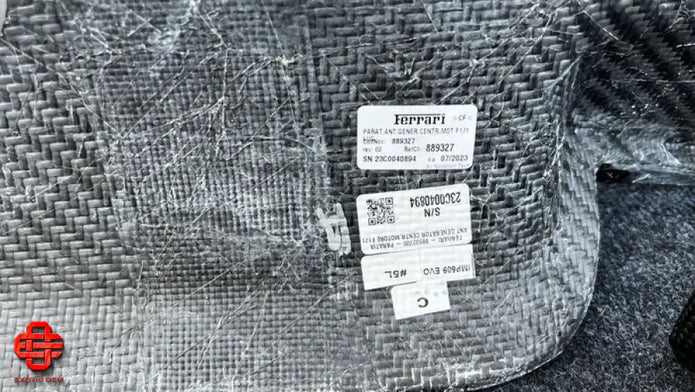 FERRARI 296 GTB CARBON FIBER REAR ENGINE COMPARTMENT SET OF 4 OEM