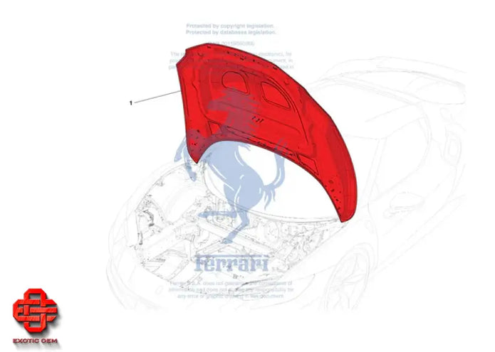 FERRARI 296 GTB GTS FRONT HOOD OEM