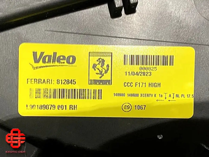 FERRARI 296 GTB HEADLIGHT RH EU SPEC OEM