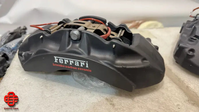 FERRARI 458 CALIPER WITH BRAKE PADS L + R OEM