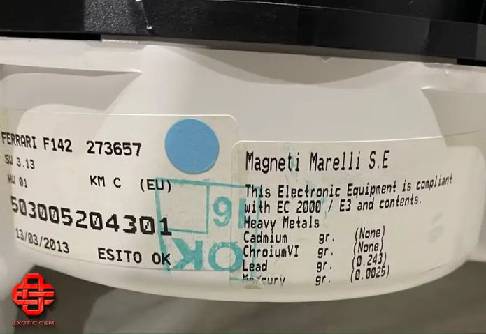 FERRARI 458 CARBON COUNTER INSTRUMENT PANEL DASHBOARD COUNTER