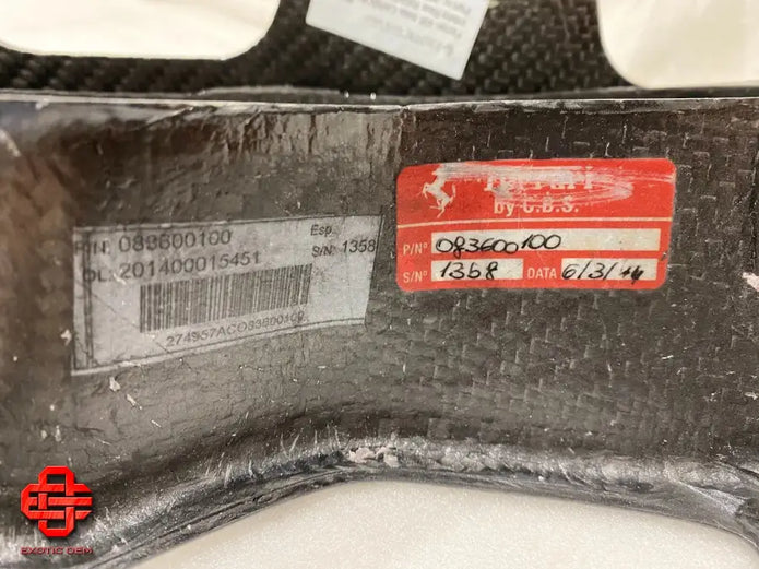 FERRARI 458 ITALIA CARBON REAR RIGHT AIR INTAKE LOWER AIR INTAKE RH