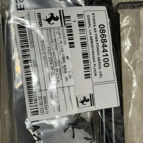 FERRARI 488 F8 COMPLETE AERODYNAMIC FLOOR BRACKET LH OEM