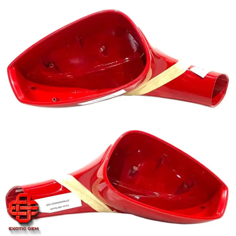 FERRARI 488 GTB SPIDER LEFT RIGHT MIRROR COVER MIRROR COVER RED