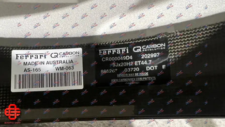 FERRARI 488 PISTA CARBON FIBER WHEELS SET OEM