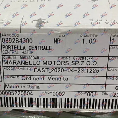 FERRARI 488 PISTA CENTRAL HATCH