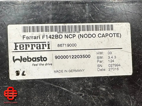 FERRARI 488 ROOF CONTROL UNIT ROOF ECU UNIT