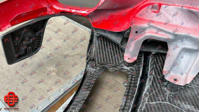 FERRARI 812 COMPETIZIONE REAR BUMPER WITH DIFFUSER CARBON