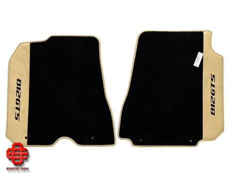 FERRARI 812 GTS ORIGINAL FLOOR MATS BLACK CAMEL COLOR