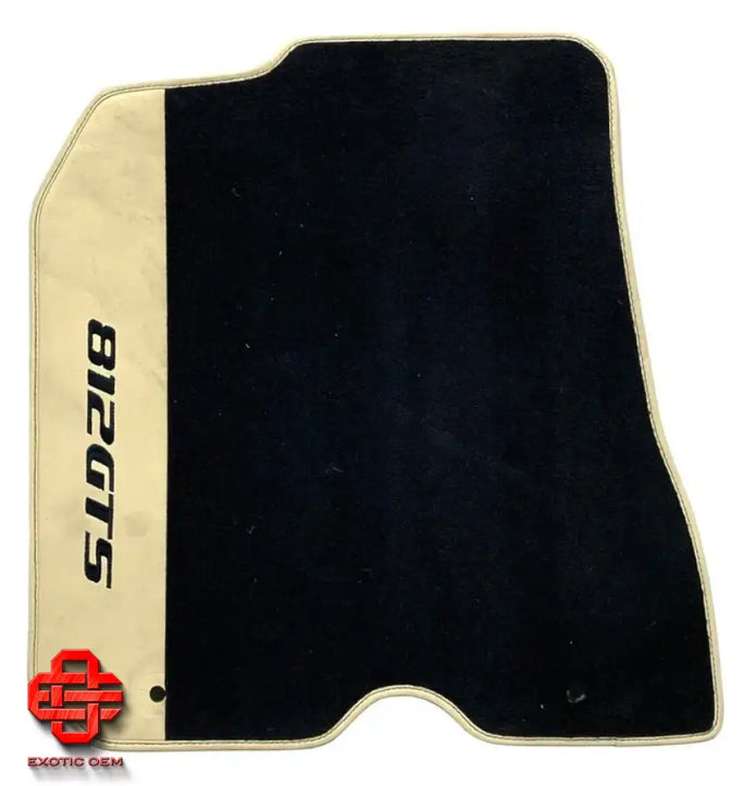 FERRARI 812 GTS ORIGINAL FLOOR MATS BLACK CAMEL COLOR