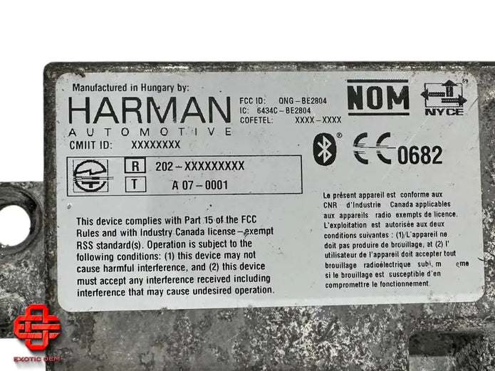 FERRARI F12 488 NAVIGATION MODULE MODULE BECKER NIT WITH NAVIGATOR