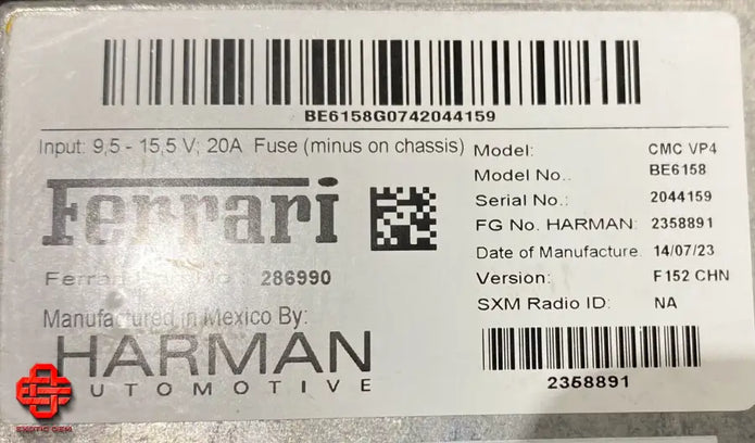 FERRARI F12 BERLINETTA NAVIGATION MODULE NAVIGATION MODULE BECKER NIT