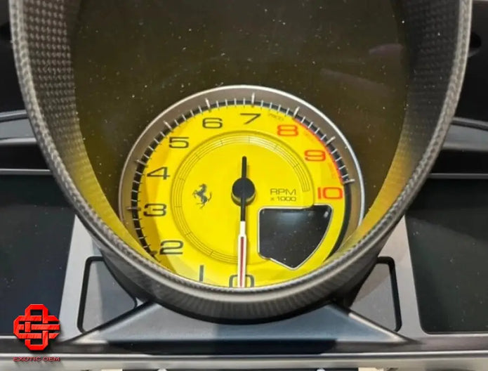 FERRARI F8 SPIDER TRIBUTO CARBON SPEEDOMETER INSTRUMENT PANEL SPEEDOMETER