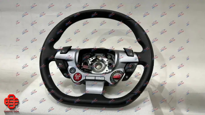 FERRARI F8 TRIBUTO STEERING WHEEL LEATHER OEM