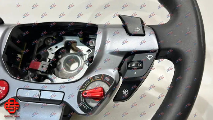 FERRARI F8 TRIBUTO STEERING WHEEL LEATHER OEM