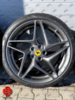 FERRARI F8 WHEELS SET 20 INCH FORGED MATTE CORSA GRAY OEM