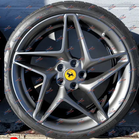 FERRARI F8 WHEELS SET 20 INCH FORGED MATTE CORSA GRAY OEM