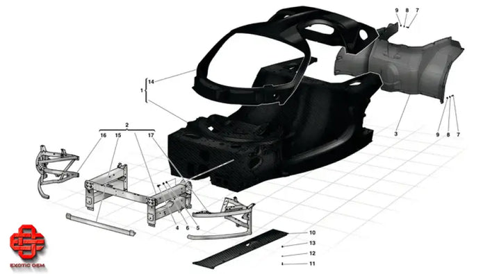 FERRARI LA FERRARI FRONT FRAME CHASSIS OEM