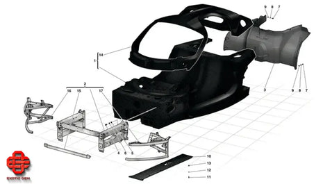 FERRARI LA FERRARI FRONT FRAME CHASSIS OEM