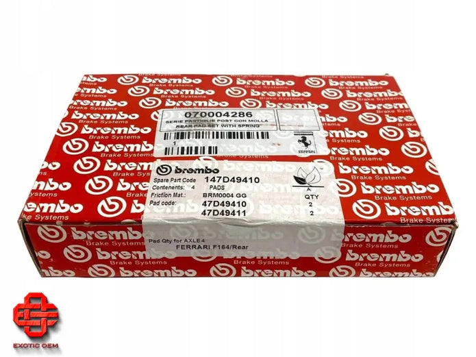 FERRARI ROMA PORTOFINO REAR BRAKE PAD KIT OF REAR BRAKE PADS