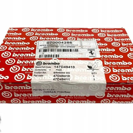 FERRARI ROMA PORTOFINO REAR BRAKE PAD KIT OF REAR BRAKE PADS