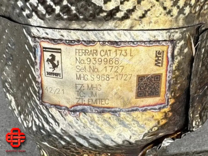 FERRARI SF90 EXHAUST TAILPIPES CATALYTIC CONVERTER