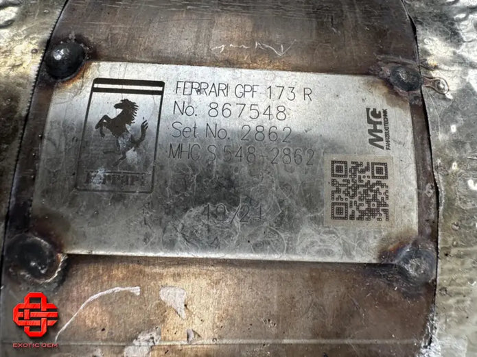 FERRARI SF90 OTTO PARTICLE FILTER GASOLINE PARTICULATE FILTER GPF