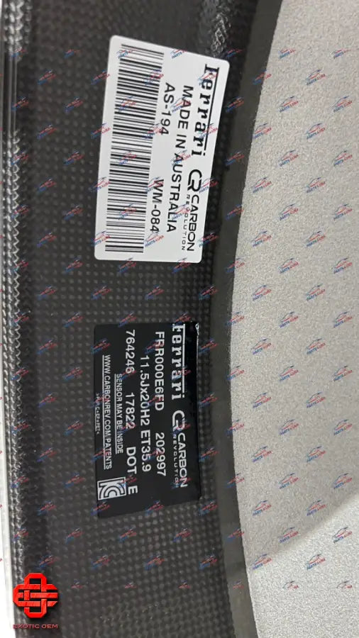 FERRARI SF90 STRADALE CARBON FIBER WHEELS SET OEM