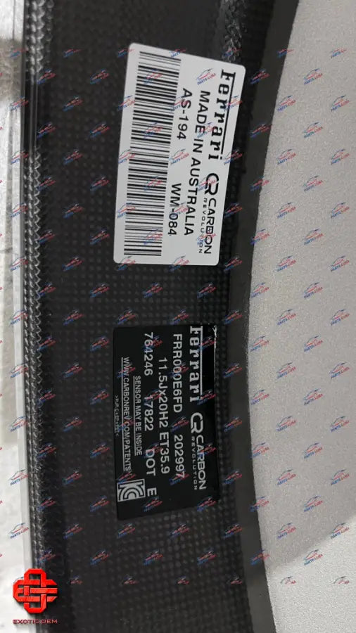 FERRARI SF90 STRADALE CARBON FIBER WHEELS SET OEM