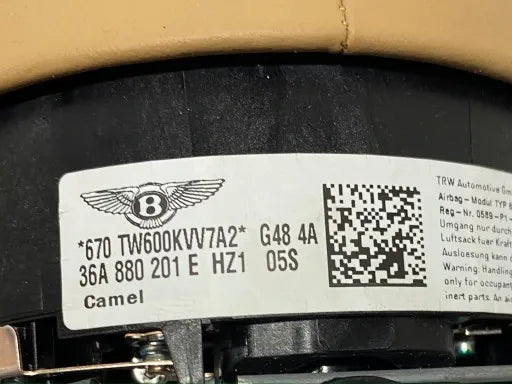 BENTLEY BENTAYGA CONTIN AIRBAG CAMEL