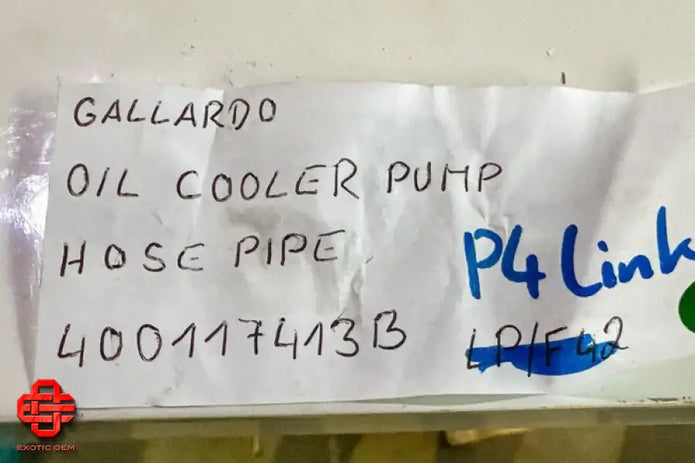 LAMBORGHINI GALLARDO OIL COOLER PUMP HOSE