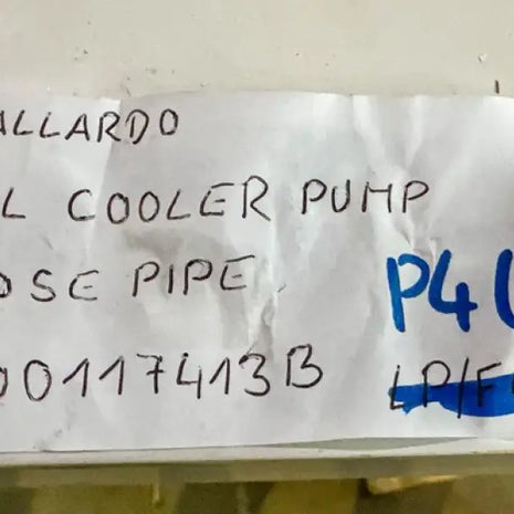 LAMBORGHINI GALLARDO OIL COOLER PUMP HOSE