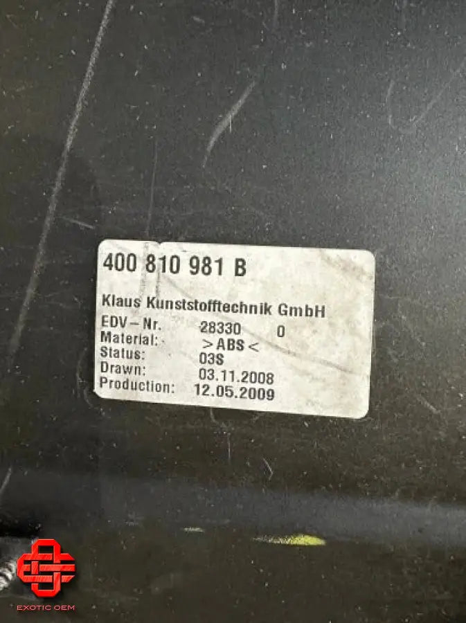 LAMBORGHINI GALLARDO REAR LEFT WHEEL ARCH