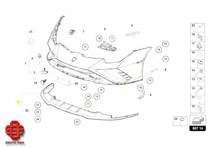 LAMBORGHINI HURACAN EVO FRONT SPOILER