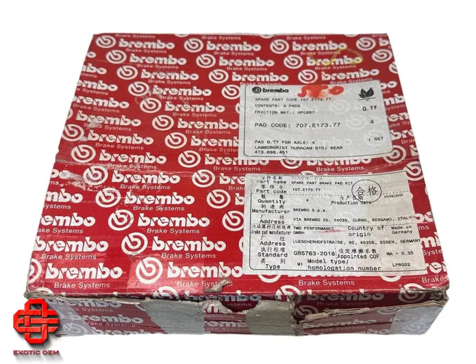 LAMBORGHINI HURACAN STO REAR BRAKE PAD KIT OF REAR BRAKE PADS