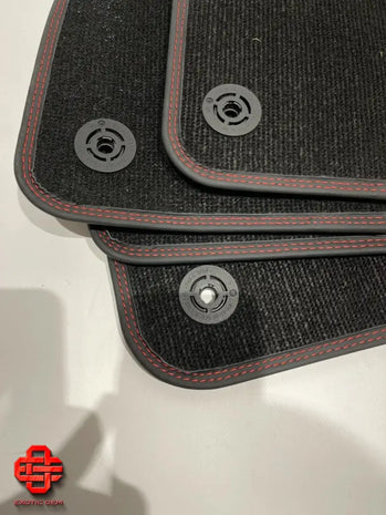 LAMBORGHINI URUS ORIGINAL VELOR FLOOR MATS BLACK FLOOR MATS BLACK RED