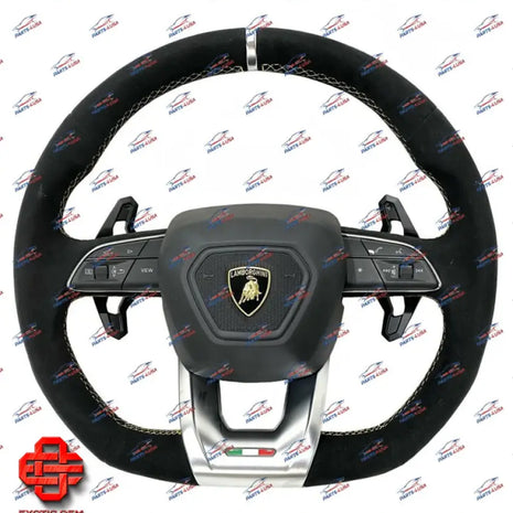 LAMBORGHINI URUS STEERING WHEEL SUEDE WITH YELLOW STITCHING AND AIRBAG OEM