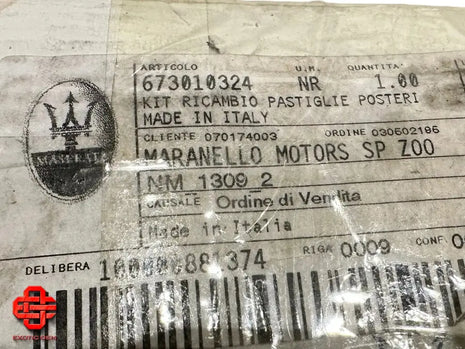 MASERATI GRANTURISMO REAR BRAKE PAD KIT OF REAR BRAKE PADS